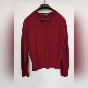 Van Heusen cardigan red/cranberry size Large